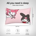 thumbnail image 4 of Funda de almohada rectangular Melody Kuromi, suave y acogedora, con cremallera oculta, para cama, sofá, decoración del hogar, 20 x 30 pulgadas, 4 of 8