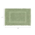 thumbnail image 3 of Jean Pierre New York Sophie Border 100% Cotton Bath Mat - Non-Slip Bath Rug - Sage Green - 17" x 24", 3 of 8