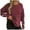 6#Wine, variant on AUNVITO Womens Round Neck Sweaters Solid 3D Floral Knit Long Sleeve Pullover Tops Fall Winter Outfits