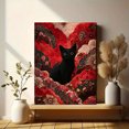 thumbnail image 6 of Abstract Black Cat Canvas Wall Art Print, Living Room Bedroom Kitchen Study Decor, 6 of 8