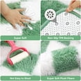 thumbnail image 2 of CozyDesg Shag Area Rugs, 8'x10' Soft Fluffy Floor Rugs Checkered Carpet，Washable Area Rugs for Living Room Bedroom Decor,Light Green & White, 2 of 7