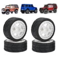 thumbnail image 3 of Pneus de Roue Rc 4PCS 1/10 Rc avec Roue Plate en Caoutchouc Plastique d'Aileron de Moyeu pour les Pièces de Mise à Niveau de Voiture, 3 of 8