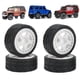 thumbnail image 1 of Llantas Planas De 4 Uds 1/10 RC Con Aleta De Cubo, Rueda Plana De Goma De Plástico RC Para Piezas De Mejora De Coche, 1 of 8