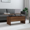 thumbnail image 1 of vidaXL Coffee Table Brown Oak 102x50.5x46.5 cm Engineered Wood, 1 of 5