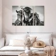 thumbnail image 2 of Elephant Stock Lemvig Horses Wall Art - Horizontal Multi Panel Canvas - Living Room Wall Decor - Animal Multi Panel - Black And Gray Decor - 45" x 28", 2 of 8