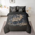 thumbnail image 2 of Feelyou Rustic Moose Deer Bedding Comforter Set 7pcs, Lodge Cabin King Bedding Sets, 2 of 8
