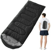 COWIN Sleeping Bags for Adults Backpacking Lightweight Waterproof 41℉-59℉ for Camping Hiking Outdoor Travel with Compression Bags 3.52lb , Black