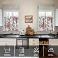 thumbnail image 4 of Kitchen Curtains and Valance Set 24 Inch Tier Pioneer Colorful Floral Curtains Small Drapes for Cafe Living Room Bathroom Farmhouse 3 Pieces Set Rod Pocket, 4 of 6
