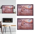 thumbnail image 1 of ESTINK 3D Window View Wall Decor,Lion Pattern Wallpaper,2pcs/set 3D Wall Sticker Window View Fade Resistance Lion Animal Pattern Window Wallpaper, 1 of 8