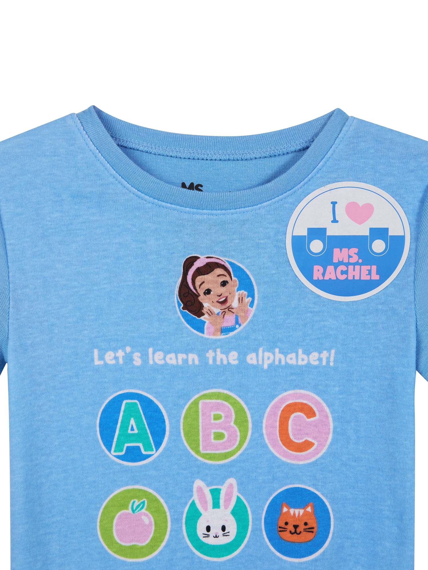 Ms Rachel Toddler Unisex 2-Piece Pajama Set, Sizes 12M-5T