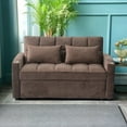 thumbnail image 3 of Furvclv Sleeper Chair Bed 4-in-1 Convertible Chair Bed Ottoman Pull Out Sofa Bed W/Adjustable Backrest Tufted Fabric Chaise Lounge Sofa Bed Couch For Small Space W/Side Pockets, 3 of 9