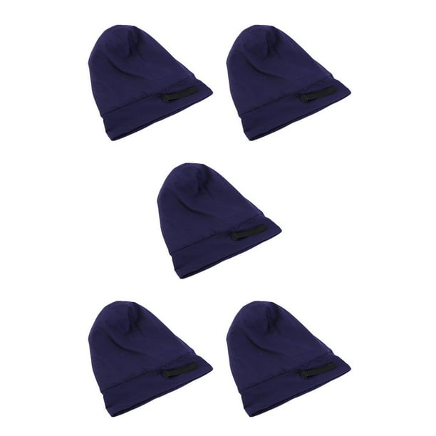 Sombreros Gorros Turbantes Minnieouse Unisex Forrado Underscarf Caps Ajustable Musulmán Hijab Hair Headwear Wrap Protección Regalos azul marino Type2 NO2