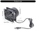 thumbnail image 3 of Portable 8cm USB Duct Fan Ventilation Fan for Improved Air Quality in Print Enclosures and Small Space Air Blower, 3 of 8