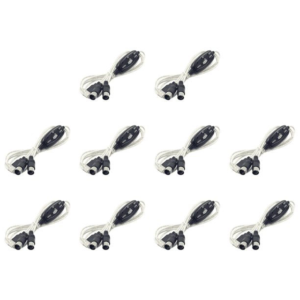 Pro USB IN-OUT MIDI Cable adaptador PC a música Convertidor teclado electrónico