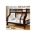 thumbnail image 2 of Curved Wood Design Twin/full Bunk Bed, Brown, 2 of 3