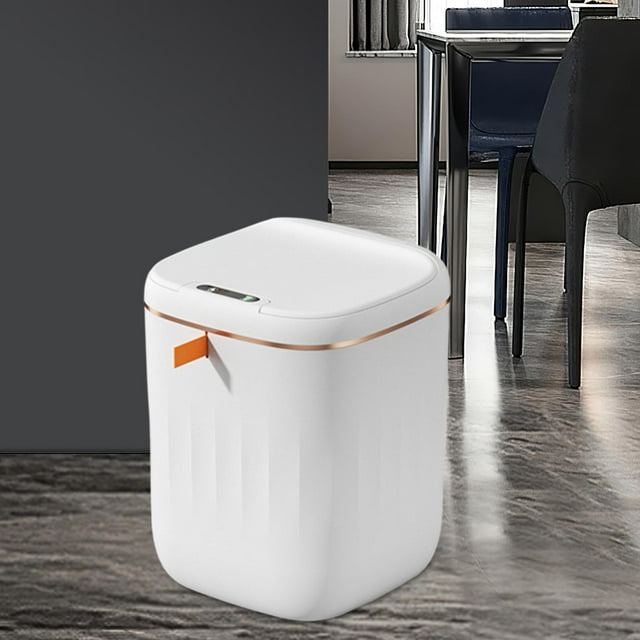 Botes de basura para baño con tapas, contenedor de basura de inducción inteligente, contenedor de basura eléctrico portátil para baño, sala de oficina 20L Macarena bote de basura de cocina