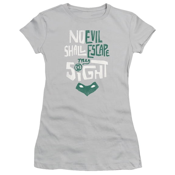 Green Lantern My Sight S/S Junior Women's T-Shirt Sheer Silver