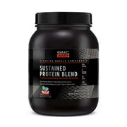 GNC AMP Sustained Protein Blend, Targeted Muscle Building and Exercise Formula, 4 Protein Sources with Rapid & Sustained Release, Gluten Free, Fruity Crisps, 28 Servings