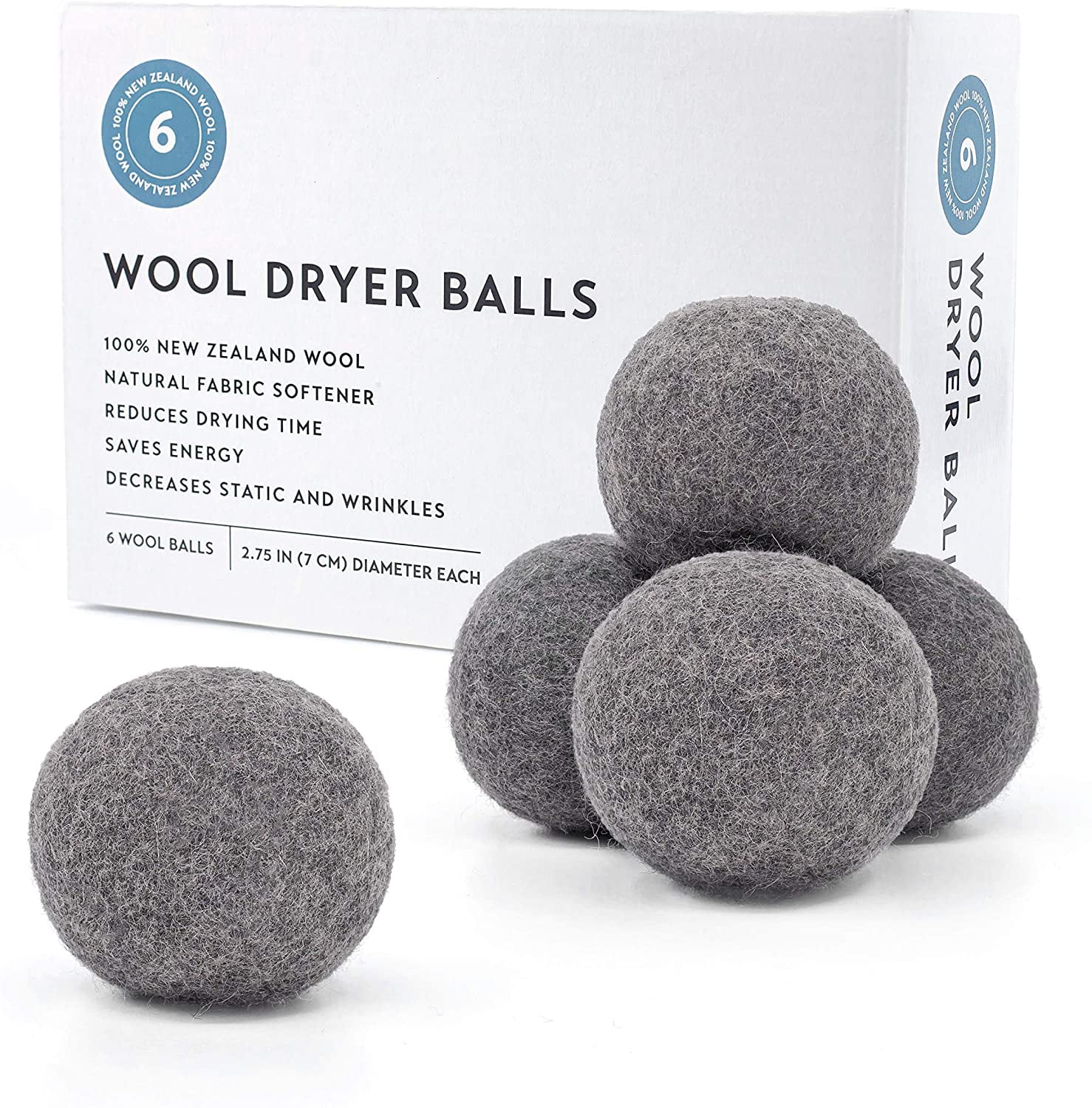 3 pack Eco-friendly & Reuseable Organic Wool Dryer Balls Handmade with NZ wool 