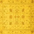 thumbnail image 1 of Ahgly Company Machine Washable Indoor Square Oriental Yellow Traditional Area Rugs, 5' Square, 1 of 4