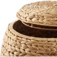 thumbnail image 6 of YEXJ Round Storage Basket with Lid - Natural, Handwoven Water Hyacinth Organizer for Laundry, Blankets, Plants, Bedroom, Living Room, Home Office, 6 of 7
