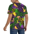 thumbnail image 2 of Fotbe Mardi Gras7 Baseball Jersey Shirt for Men and Women, Casual Short Sleeves Button Down T-Shirt-Small, 2 of 9