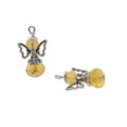thumbnail image 4 of simhoa 12Pcs Tibetan Wing Charm Glass Pendant Jewelry Making Findings multi-colored, 4 of 8