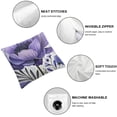 thumbnail image 6 of nygtbtfer 2Pcs Purple Floral Throw Pillow Case, Cute Lavender Flower Art Decor Pillow Covers, Bedroom Living Room Cushion Cover for Couch Sofa Bed, Purple Floral-2 White, 6 of 7