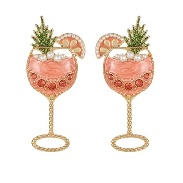 Packed Party Pink Spritz Cocktail Earrings, 1 Pair