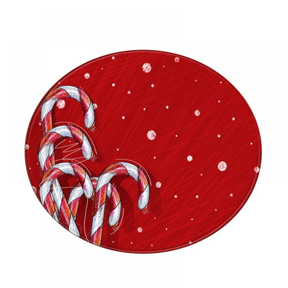 Christmas Door Mat, NonSlip Christmas Entry Doormat, Round Christmas