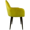 thumbnail image 3 of Sillón Comedor Eames Tapizado Rack & Pack  Mostaza Terciopelo Sala Habitación, 3 of 5