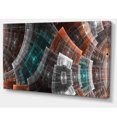 thumbnail image 2 of Brown and Blue Fractal Flower Grid - Abstract Art on Canvas, 2 of 3