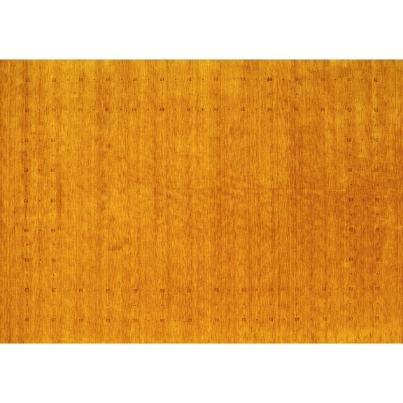 Ahgly Company Indoor Rectangle Abstract Yellow Contemporary Area Rugs, 5' x 7'