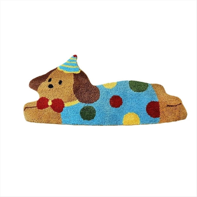 Alfombra Perro Salchicha con , Divertida Alfombra para Puerta Perro, Decoración Navideña, Alfombra Entrada Interior, Alfombra Antideslizante para Puerta