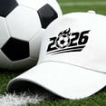 thumbnail image 5 of Gorra de béisbol de fútbol 2026 con gráfico de pelota de fútbol flamejante, gorra snapback ajustable para aficionados masculinos, gorra Twill Dad para los Juegos Mundiales de Fútbol y Ropa de Exterior, 5 of 5