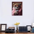 thumbnail image 6 of MUDKET Cheetah Wall Decor, Floral Kimono Leopard Canvas Wall Art Prints, Stylish Living Room Pictures Wall Decor, Framed Wall Paintings for Home Office Bedroom 30"L x 20"W, 6 of 9