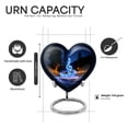 thumbnail image 3 of Yatskia Blue Music Decorative Large Memorial Urns for Human Ashes Adult Brother and Sister, Little Keepsake Urn for Adult Ash, (Heart 8 Inch and 3 Inch), 3 of 8