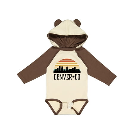 

Inktastic Denver Colorado Skyline Vintage Gift Baby Boy or Baby Girl Long Sleeve Bodysuit
