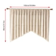 thumbnail image 3 of WeDecorBay Branch Embossed Sheer Valance Curtain, V Shaped Tassel Short Curtain, Rod Pocket Light Filtering Window Curtain for Kitchen Indoor Decor, 3 Sizes Available, 1 Panel, 3 of 9