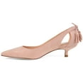 thumbnail image 3 of Journee Womens Bindi Pointed Toe Kitten Heel Pumps, 3 of 10