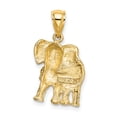 thumbnail image 4 of FJC Finejewelers 14k Yellow Gold Elephant with Raised Trunk Charm, 4 of 4