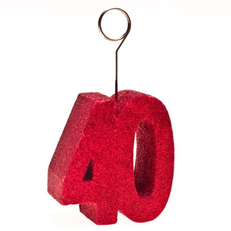 Glitter "40" Photo Holder Weight