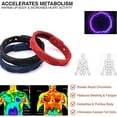 thumbnail image 4 of Enkey Infrared Negative Ions Wristband, Negative Ion Anti-Static Silicone Balance Energy Sports Bracelet lovers bracelet Waterproof, Sweatproof, Washable,Bracelet,2 pieces-Red Blue Black, 4 of 6