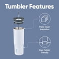 thumbnail image 2 of Vaso de viaje Owala de acero inoxidable de 710 ml con triple aislamiento, 2 of 6