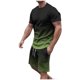 thumbnail image 1 of Mens Pantalones Casuales Cuello Redondo Impresión de Manga Corta Blusa Y Pantalones Cortos Traje, Pantalones de Traje para Hombres, 1 of 7