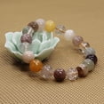 thumbnail image 3 of Angelstones Natural Multicolor Rutilated Quartz Genuine Semi-Precious Gemstones Healing 10mm Beaded Stretch Bracelet 7" Unisex, 3 of 3