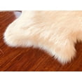 thumbnail image 2 of Soho Luxurious Faux Sheepskin Pelt Cream Shag Area Rug or Runner, 2 of 5