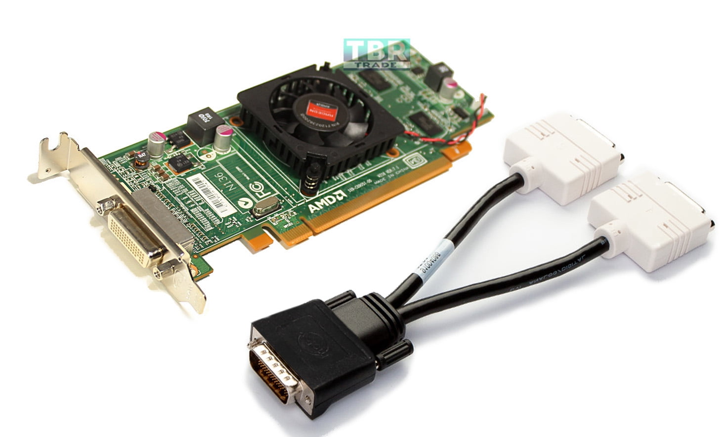 *NEW* Dell HFKYC AMD Radeon HD 6350 512MB DDR3 PCIe x16 Low Profile Video Card + Y Cable DVI