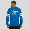 thumbnail image 5 of Men's Darius Rucker Collection by Fanatics Blue Detroit Lions Waffle-Knit Raglan Long Sleeve Henley T-Shirt, 5 of 6