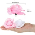 thumbnail image 3 of Naler 50 Pcs Pink and White Artificial Flowers Bulk, 2.36" Stemless Fake Silk Roses Heads for Wreaths Wedding Bride Bouquets Home Party Decors, 3 of 7